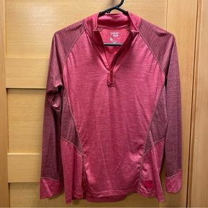SprayWay Half Zip Shirt Kara Wool Blend Size 12‎ EU38-40 Red
